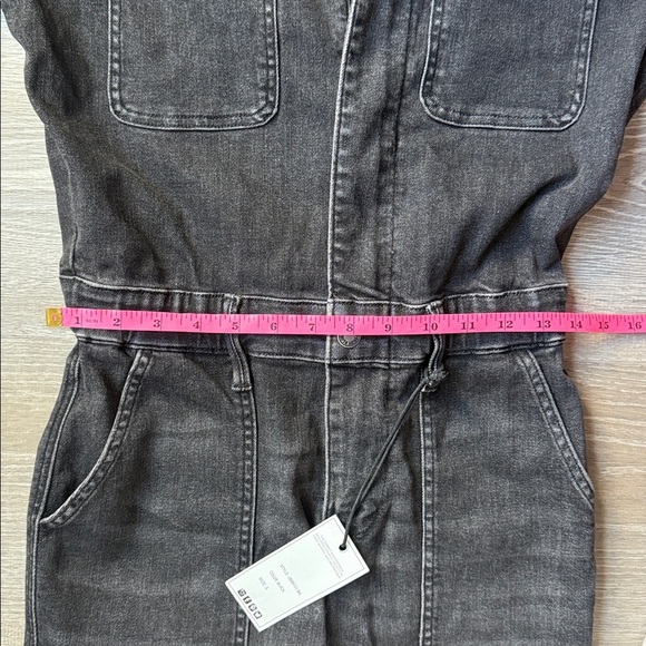 NEW JUDY BLUE | NEW TO THE CITY SHORT SLEEVE DENIM JUMPSUIT IN BLACK SMALL - Picture 12 of 13